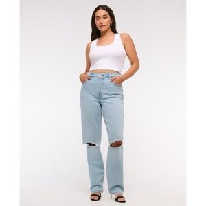 Abercrombie & Fitch Ultra High Rise 90s Straight Jeans Size 26 Short